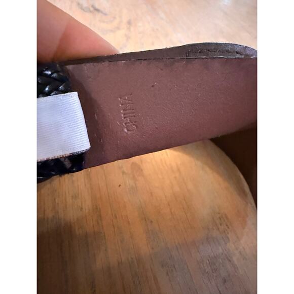 Fossil full grain cowhide brown and black leather belt size 36 - Picture 3 of 6